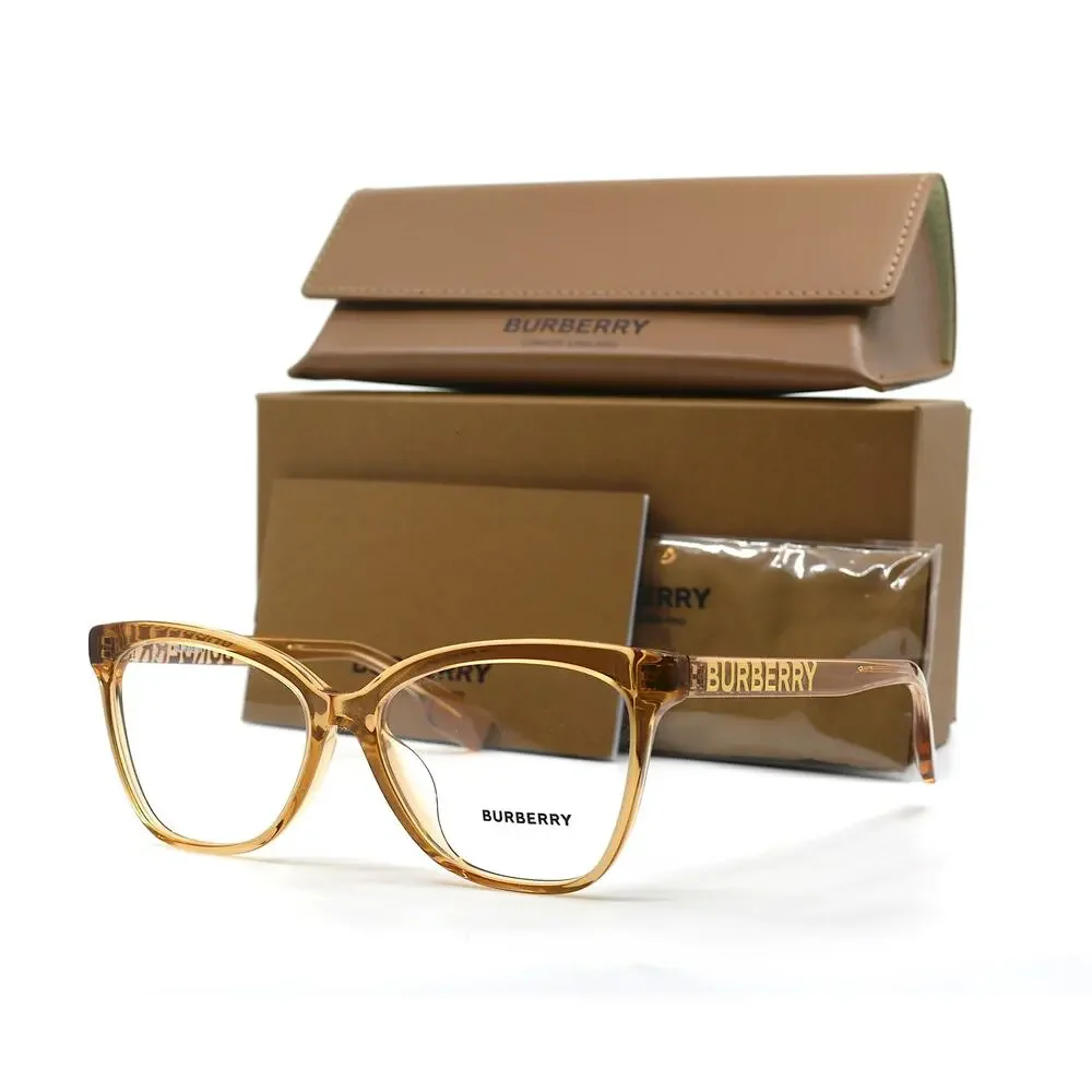 NEW BURBERRY BE2364F 3779 TRANSPARENT BROWN AUTHENTIC EYEGLASSES FRAME